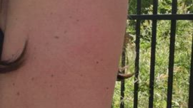 Love showing my Hot MILF boobs to the neighborhood!