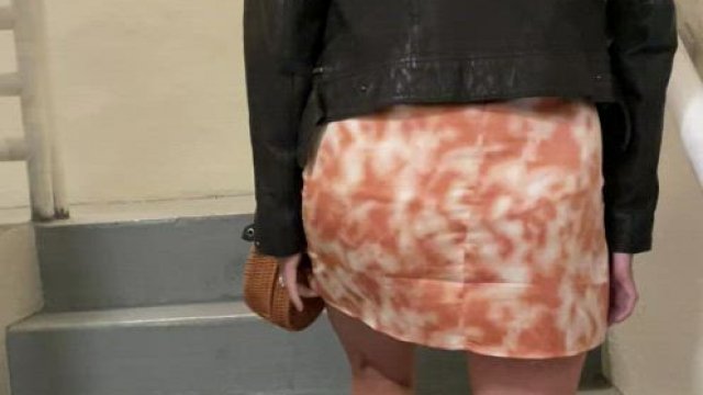 We couldn’t wait to get back to the room so he fingered me in the stairwell [gif
