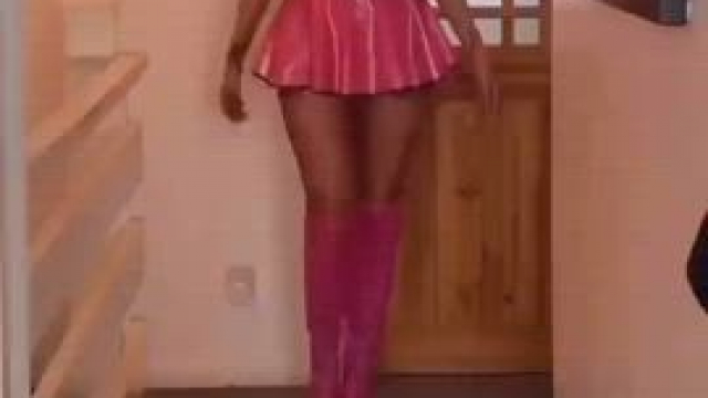 Blonde Doll Walking