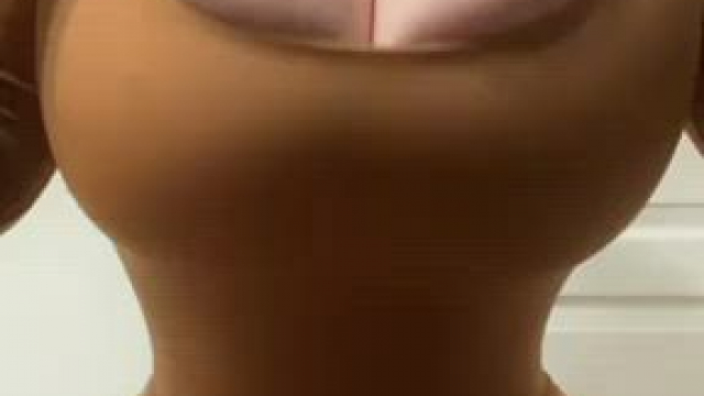 Huge natural tits and a tiny waist