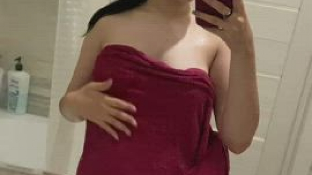 Would you play with my teenage tits in the shower
