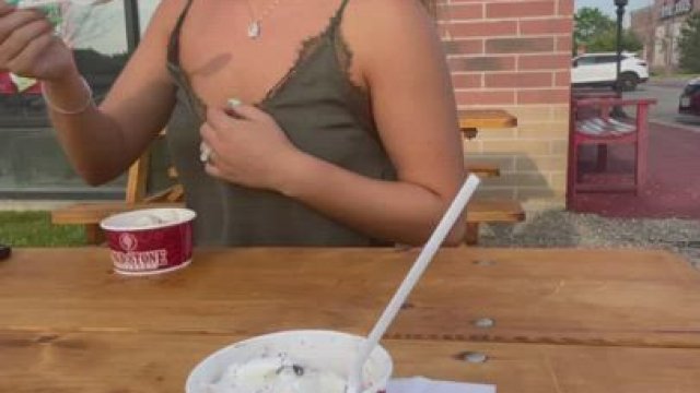 First time being caught ice cream