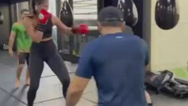 Playful sparring session.