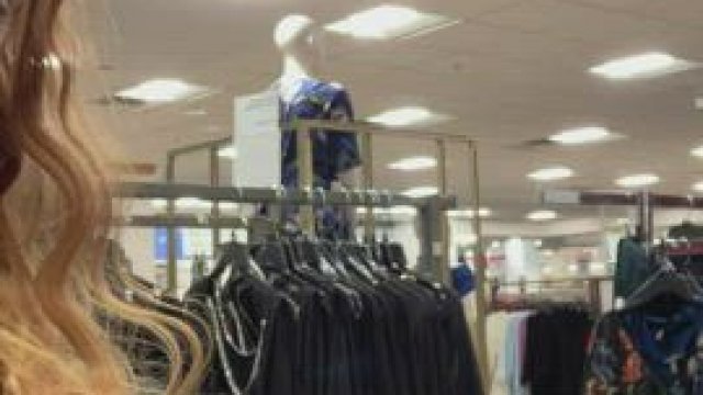 I got so horny today I flashed my pussy in a department store