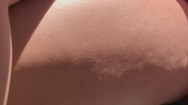 My wife flashing at lunch
