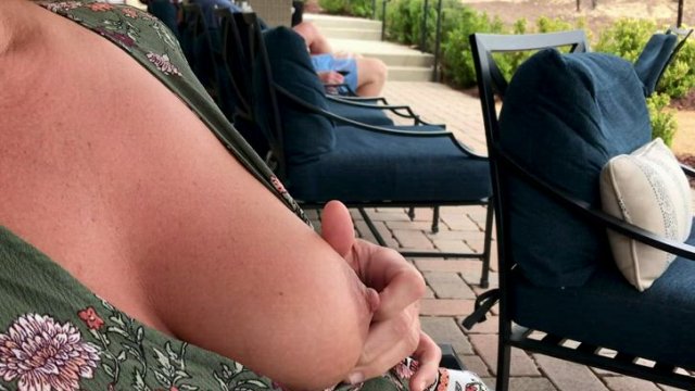 I was so nervous at this crowded winery, but I got the girls out anyway. [gif]