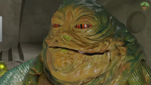 Princess Leia gets licked by Jabba the Hutt (Pornunga34)