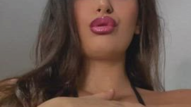 Put your cock between my titties please daddy