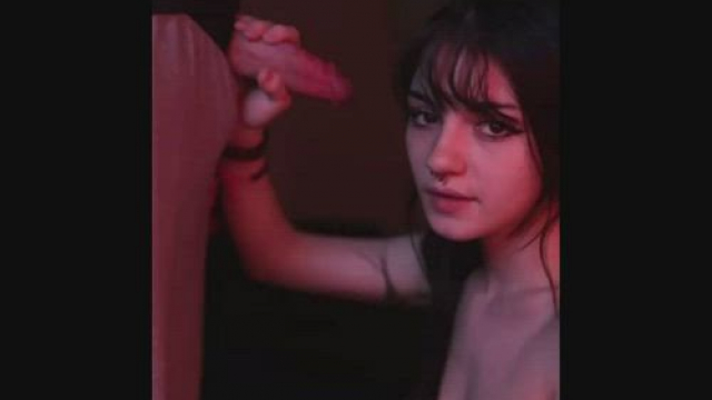 Braces Brunette Blows Boyfriend