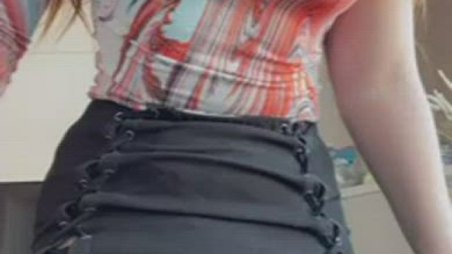 My all natural ginger body is bursting out of my top AND skirt