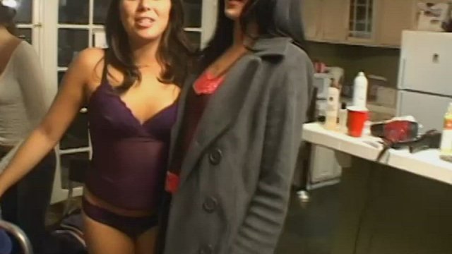 Taylor Rain and Ashley Blue behind the scenes of their porn scene