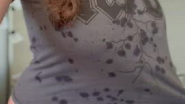Do my big boobs make you feel thunderstruck? [GIF]