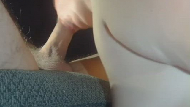 Cock pulsing cum in mouth