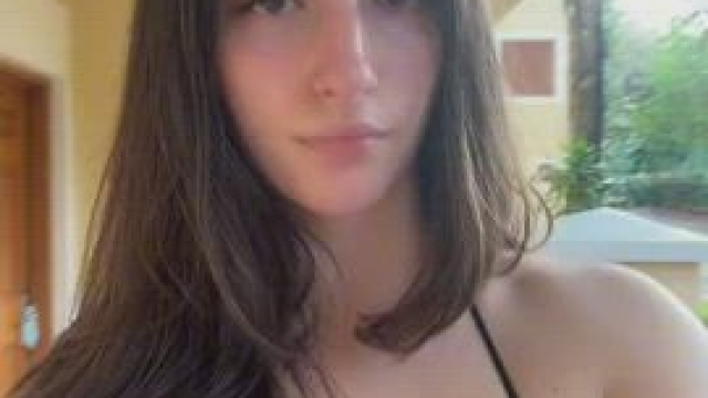 Walking in bikini