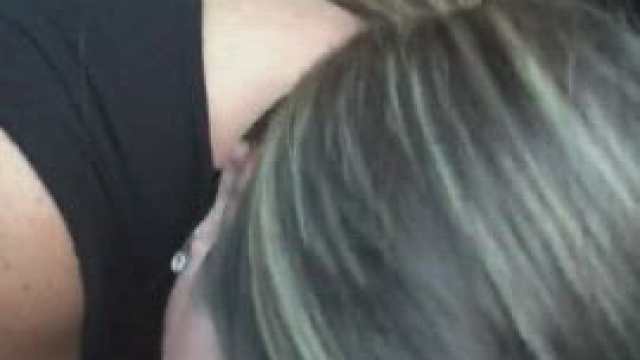 Sucking this cock while my husband is in the car following us!!