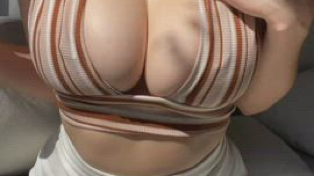 Convincing you to give my huge boobs a little squeeze!